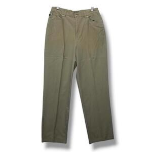 Lauren‎ Ralph Lauren LRL 100% Cotton Ripstop Pants 10P Olive Green